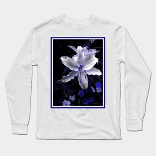 Blue-toned Lily Long Sleeve T-Shirt